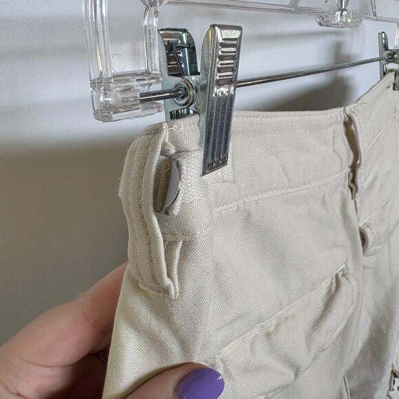 Tna Aritzia Cream Cargo Baggy Combat Pants Pockets Streetwear Dystopian Size 0 - Picture 5 of 12